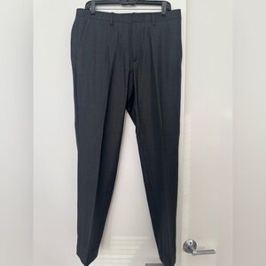 Theory men’s tailored check print dark grey Charcoal Mayer Trousers